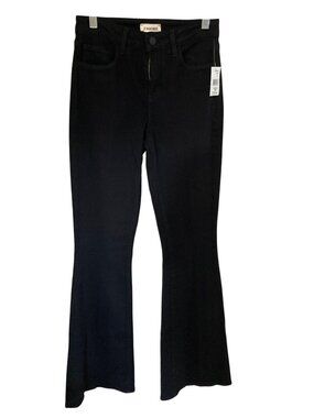 L'agence Women's Black Bell High Rise Stretch Flare Jean Tall Pants Size 24 NWT
